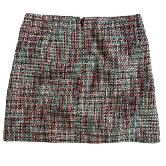 LOFT multicolor woven skirt, fullly lined, size 10 - Picture 3 of 6